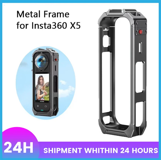 Insta360 X5 Aluminum Cage – Magnetic Base Metal Frame Case Camera Cage Case Oasis Select