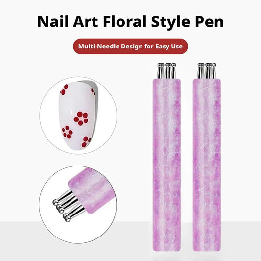 5-Pin Nail Art Dotting Pen – Floral DIY Manicure Tool Nail Art Dotting Pen Oasis Select