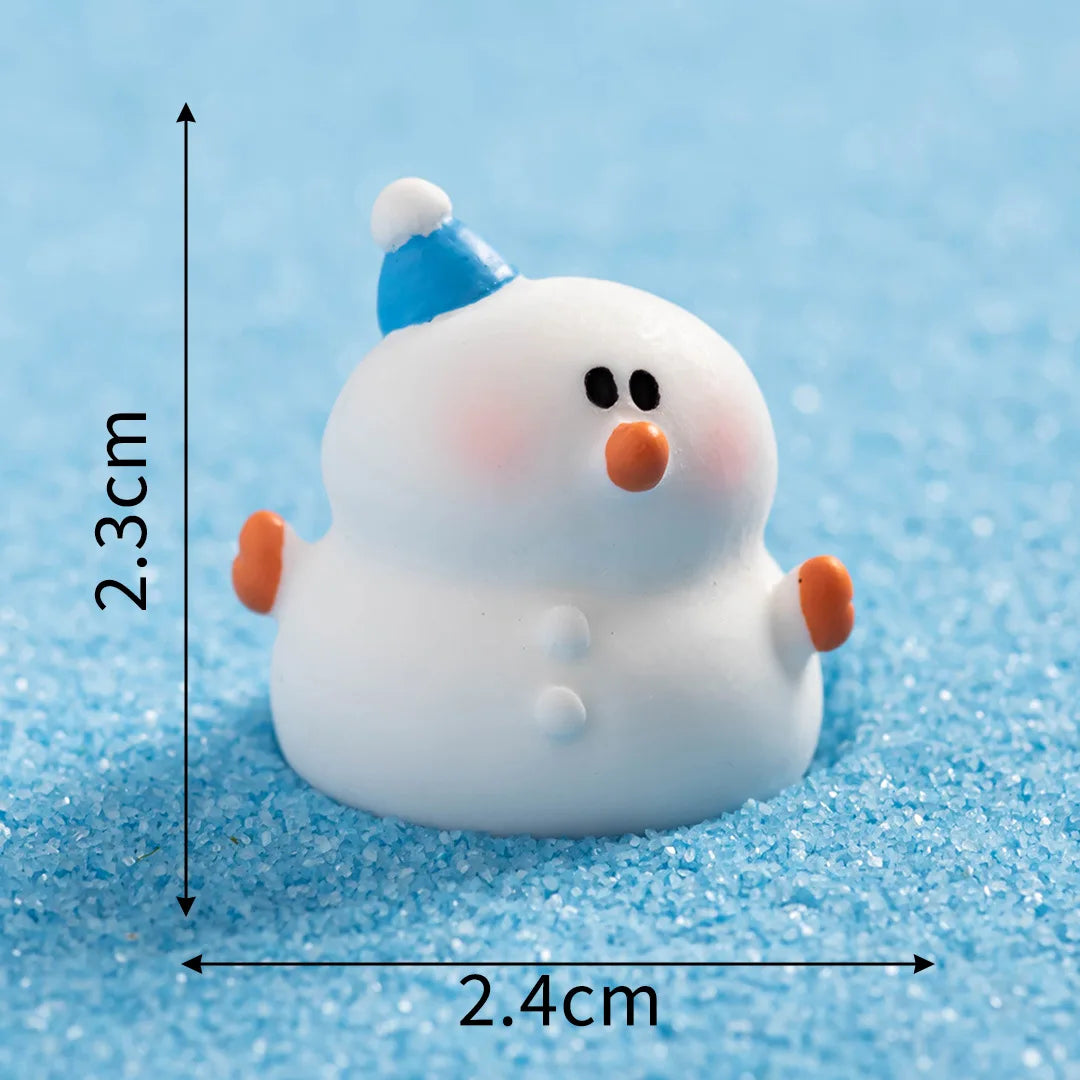 Miniature Snowman Miniature Snowman Model Micro Landscape Santa Claus Santa Claus Figurine Elk Cute Christmas Decorations Decor Peaceful Pleasures Health and Wellness 2