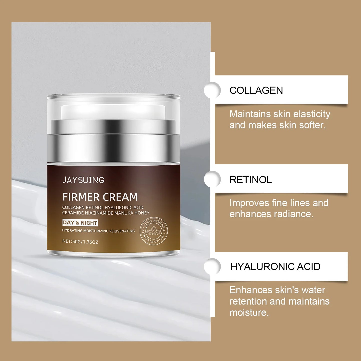 Retinol Collagen Cream – Anti-Aging Face Lifting Moisturizer 50g