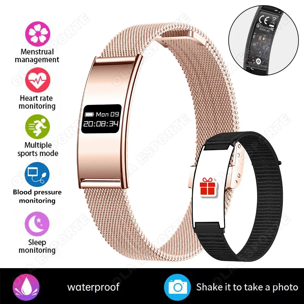 Ultra-Thin Smart Fitness Bracelet – Heart Rate & Sleep Tracker