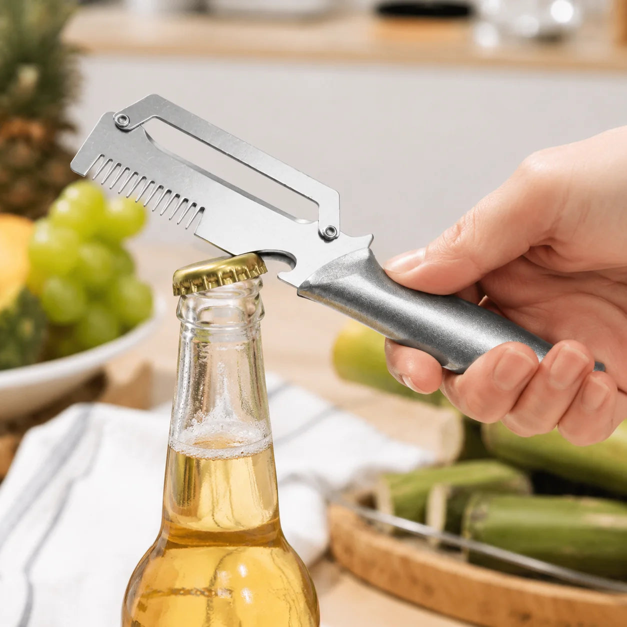 Stainless Steel Vegetable Peeler & Bottle Opener | Kitchen Tool