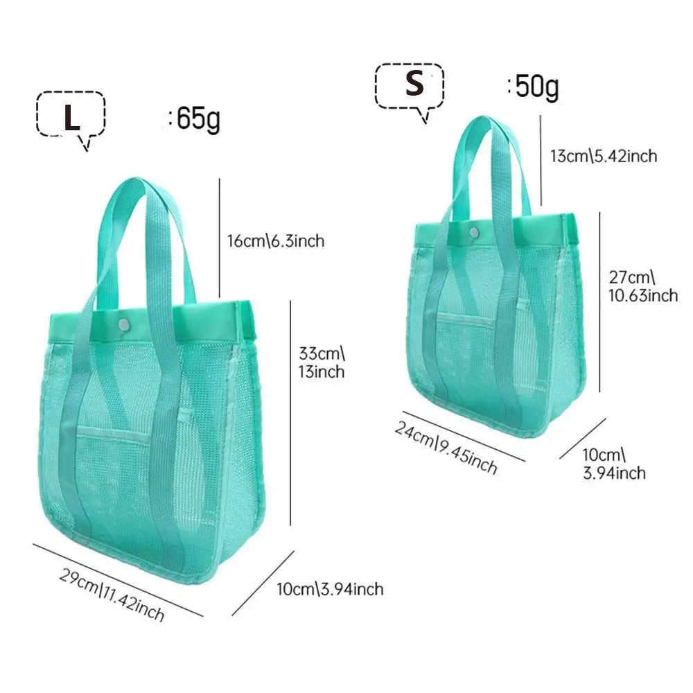 Large Mesh Beach Bag – Quick-Dry Swim & Shower Handbag