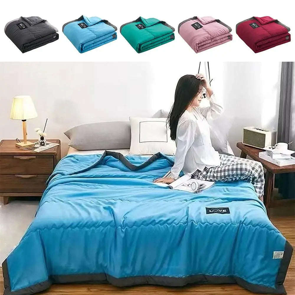 New Double Sided Cooling Blanket Skin-Friendly Breathable Conditioning Quilt Cold Effect Spring Summer Cooler Quilt Peaceful Pleasures Health and Wellness