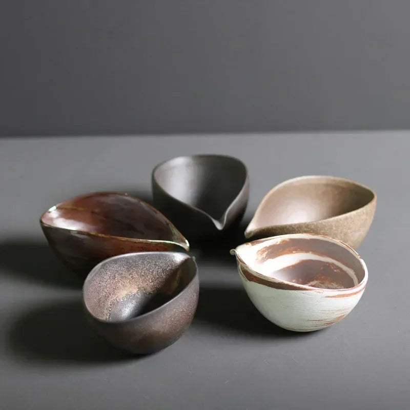 Rough Pottery Matcha Tea Bowl Tea Set Accessories Japanese Etiquette Matcha Mixed Bowl Kitchen Tools Tea Set Accessories Peaceful Pleasures Health and Wellness