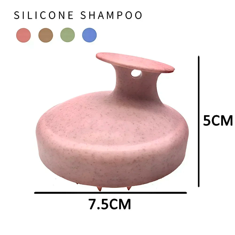 Silicone Shampoo Brush Head Scalp Massage Comb Clean The Scalp Thoroughly Body Massage Brush Bath Brush Salon Hairdressing Tool Peaceful Pleasures Health and Wellness