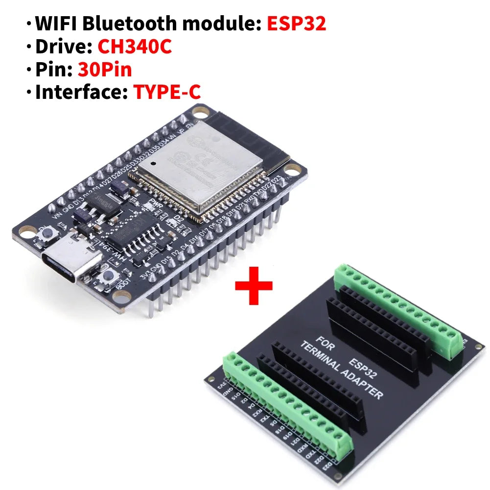 1-3Set E32 CH340C Development Board TYPE-C / Micro USB WiFi+Bluetooth Ultra-Low Power Consumption SPI Wireless Module Peaceful Pleasures Health and Wellness Type-C -Board 1Set