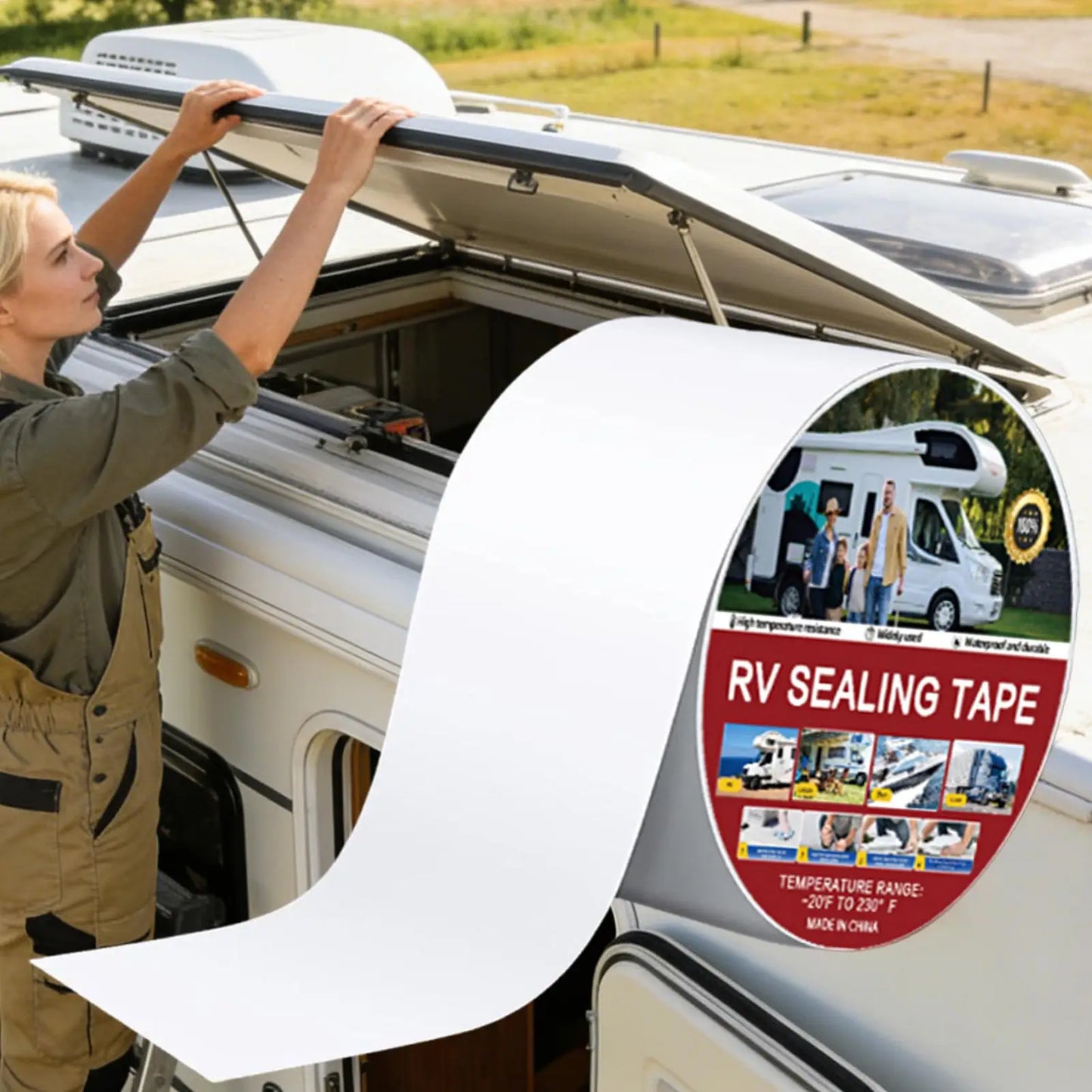 RV Sealant Tape – White Waterproof Butyl Roof Seal Tape RV Roof Seal Tape Peaceful Pleasures Health and Wellness