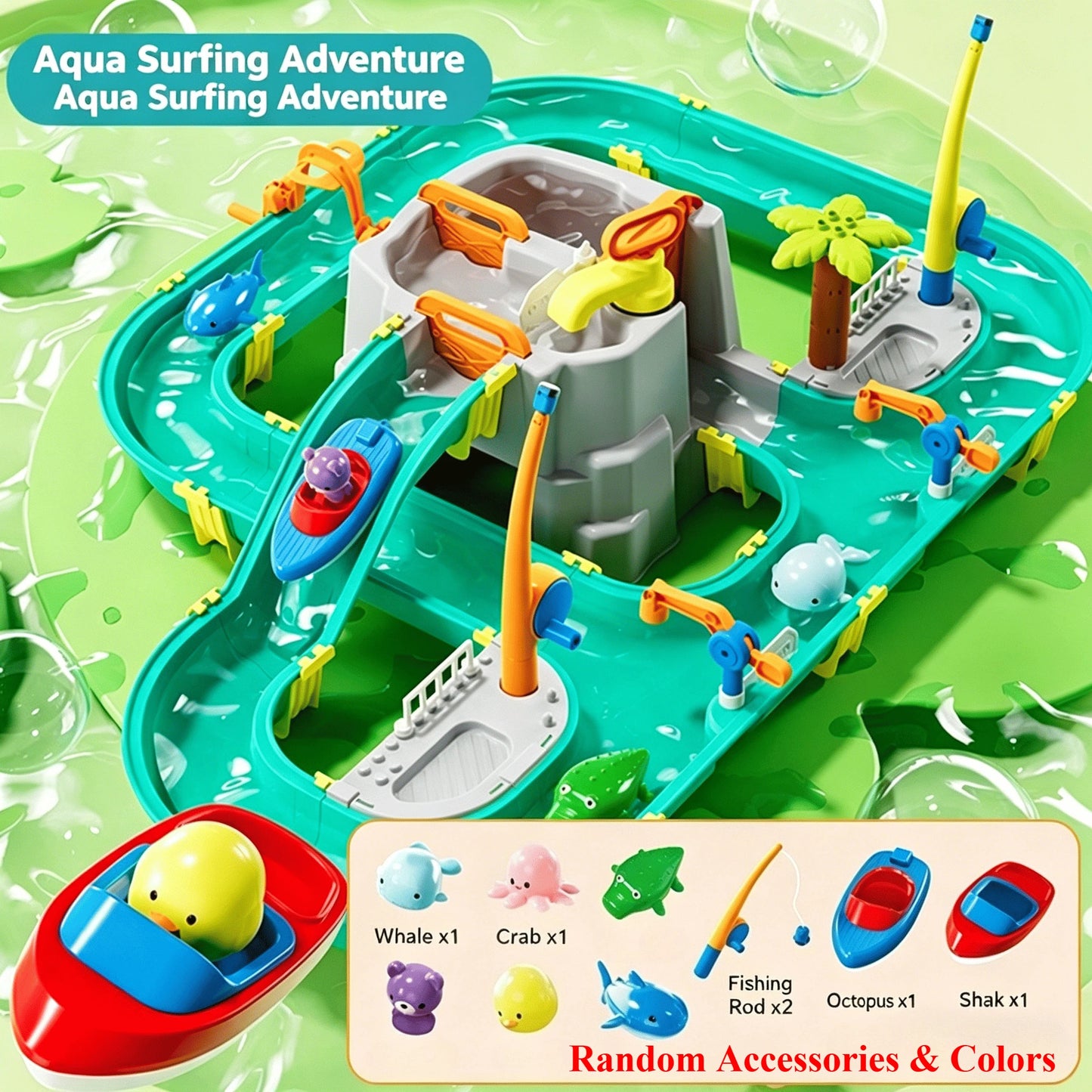 Double-Tier Kids Water Table Playset with Pump | Outdoor Fun
