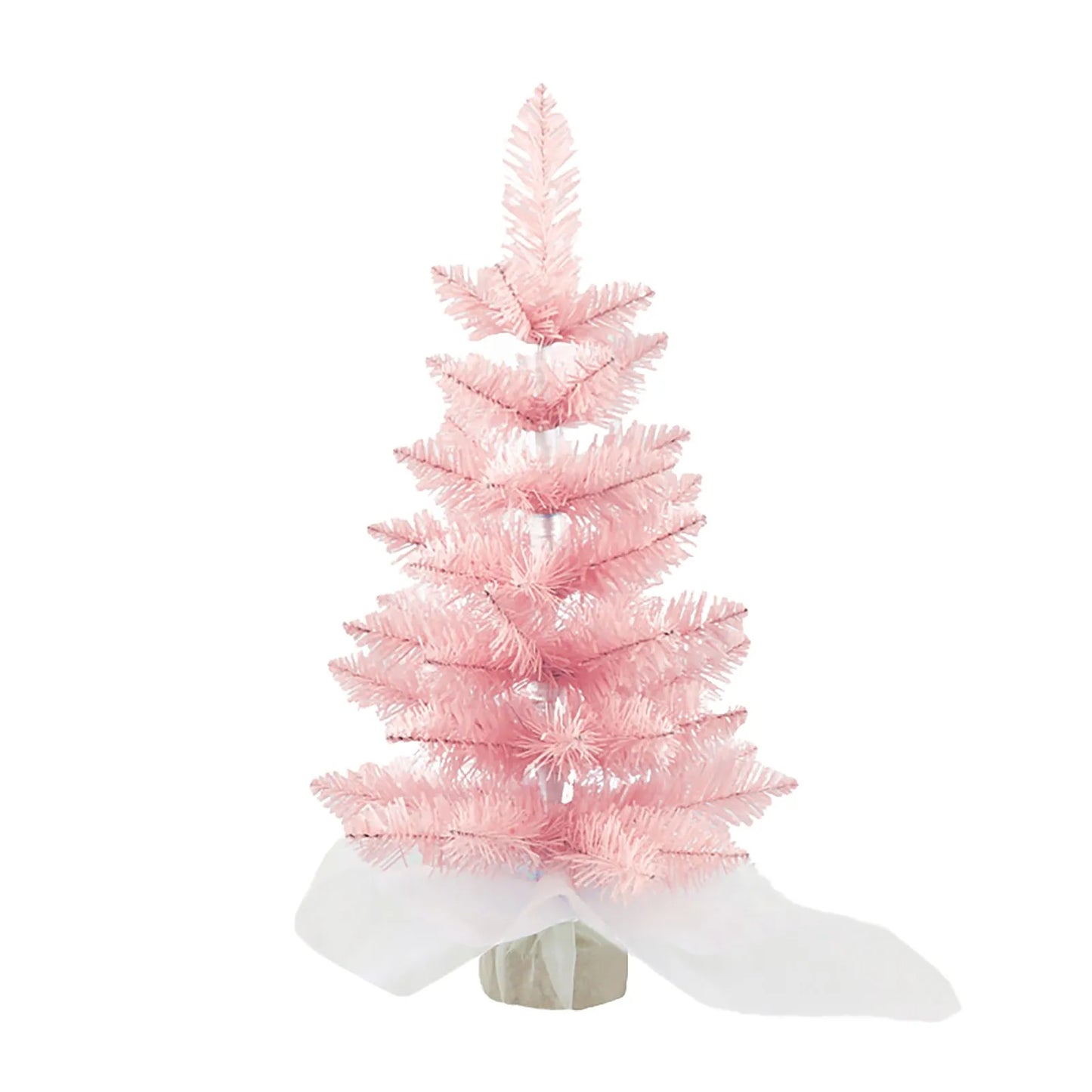 Mini Sisal Christmas Village Trees with Wood Base | Tabletop