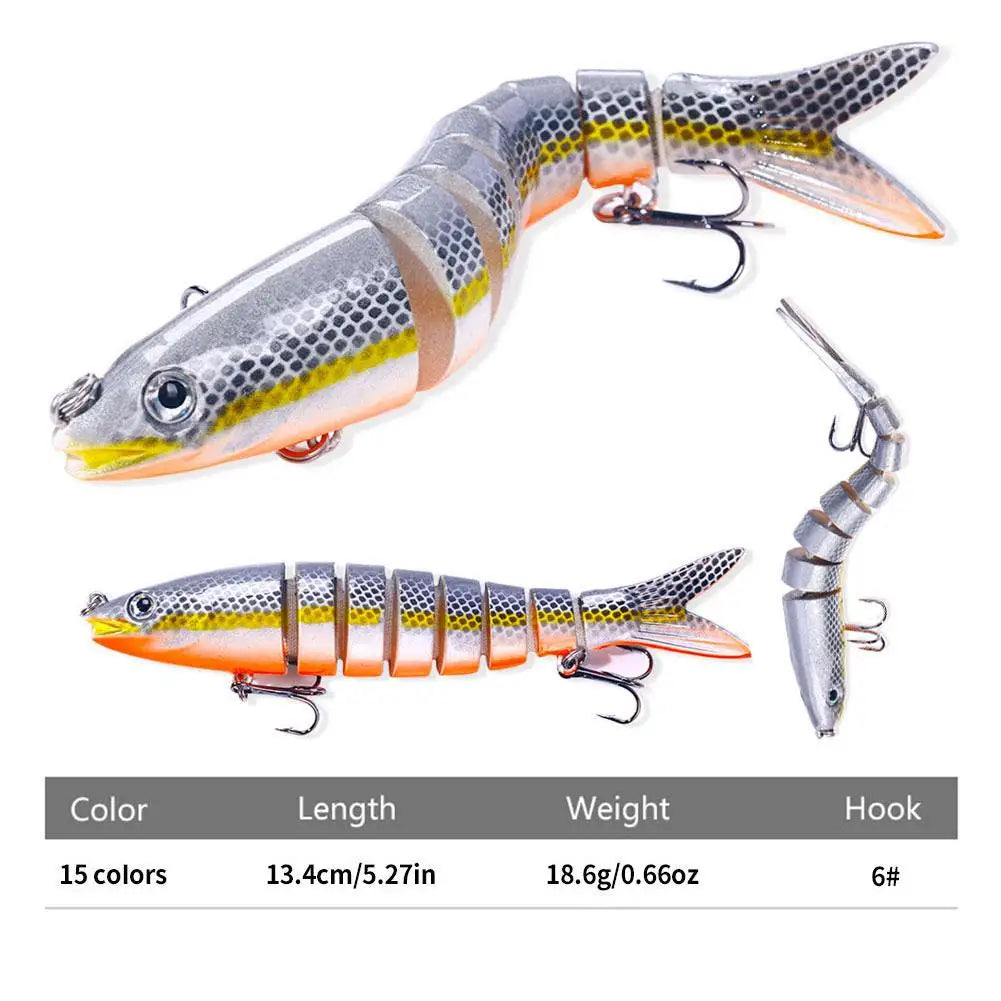 Multi Jointed Fishing Lure for Freshwater and Saltwater Peaceful Pleasures Health and Wellness