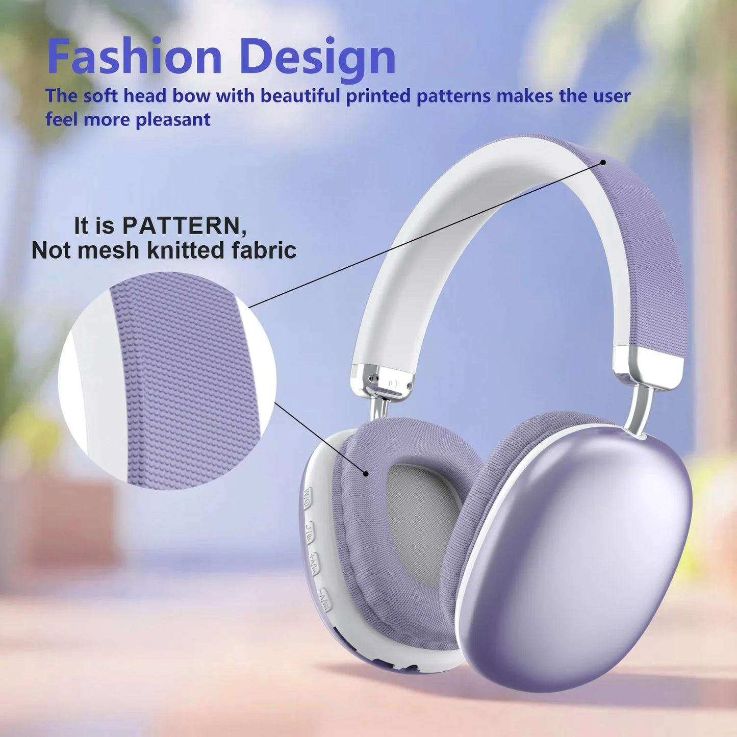 Over-Ear Bluetooth 5.3 Gaming Headset with Mic – Wireless
