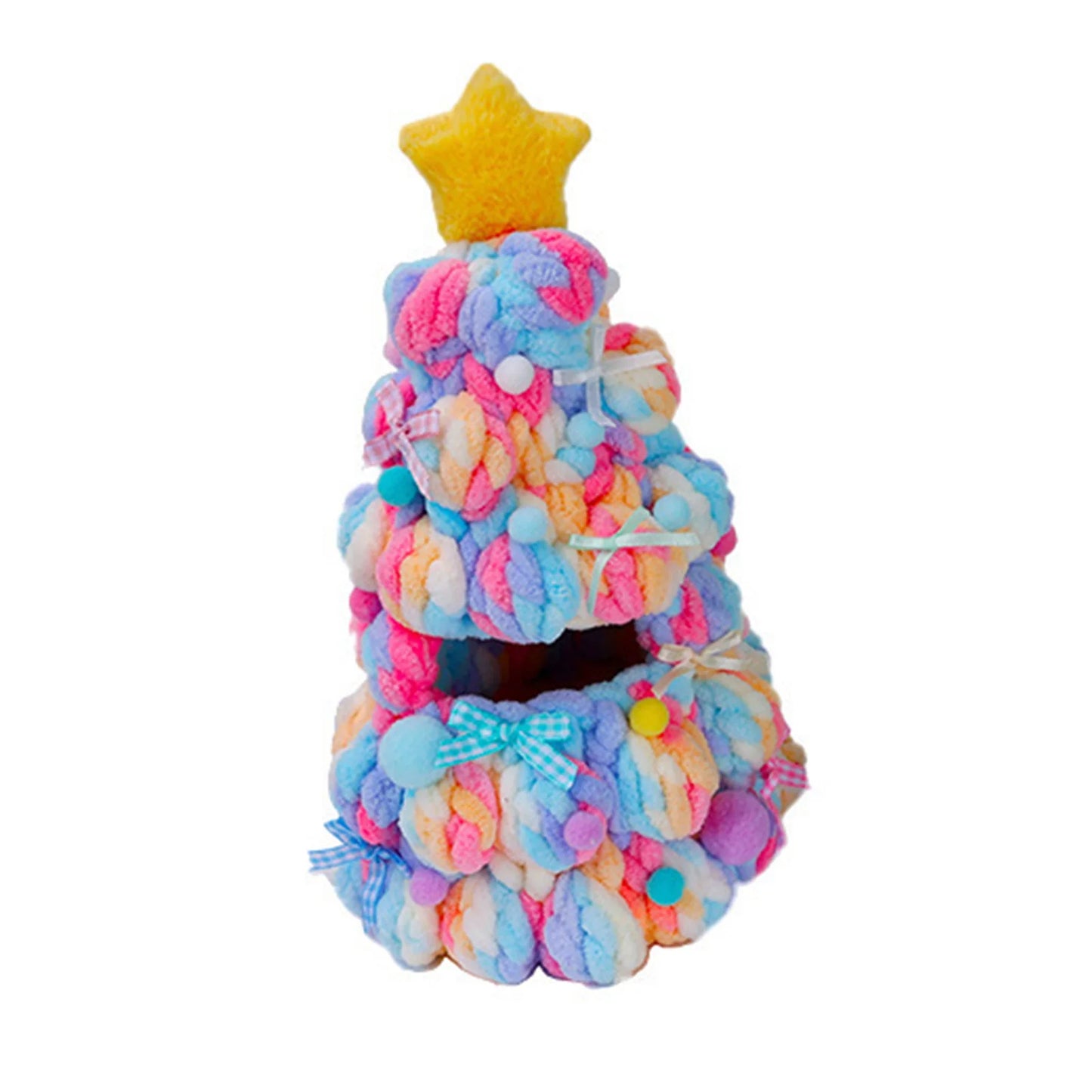 Handmade Crochet Christmas Tree Outfit for 17cm Plush Dolls