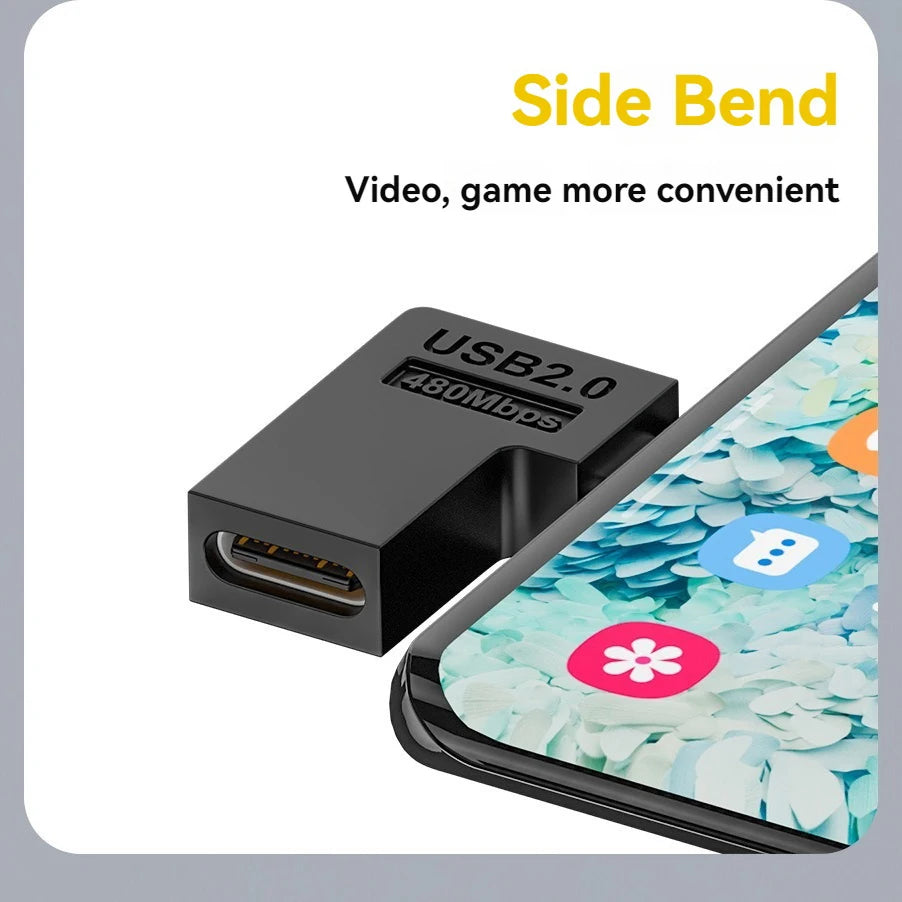 90° USB-C to Micro USB Adapter | 10W Fast Charging, 480Mbps Peaceful Pleasures Health and Wellness