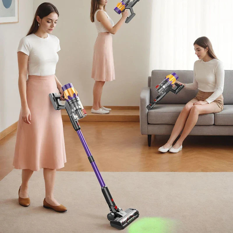 GUOHE V18 Cordless Vacuum 550W 35000Pa – Brushless Motor & Pet Brush