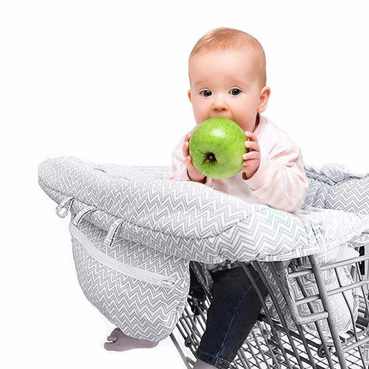2-in-1 Baby Shopping Cart Cover & Highchair Cushion + Phone Holder Baby Cart Cover Peaceful Pleasures Health and Wellness