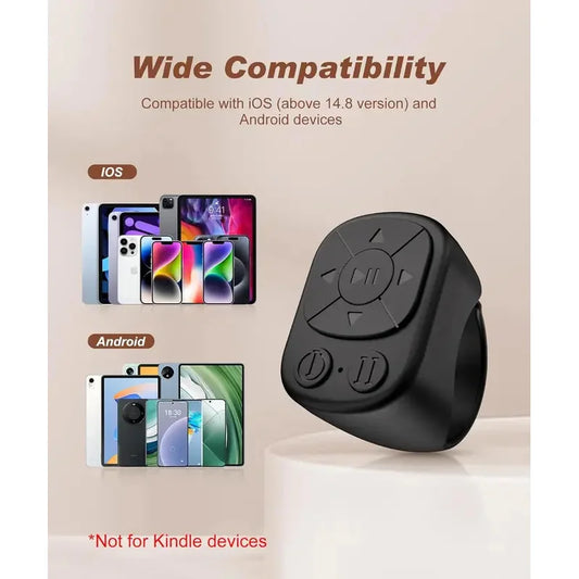 Bluetooth Ring Remote – Page Turner, Shutter & Scroll Control Peaceful Pleasures Health and Wellness