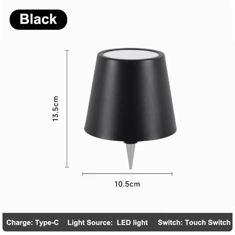 Wireless Table Lamp For Wine Bottles LED Bottle Light For Outdoor Use Touch Control Ideal For Restaurants Bars Festival Party Peaceful Pleasures Health and Wellness RGB B Style-Black