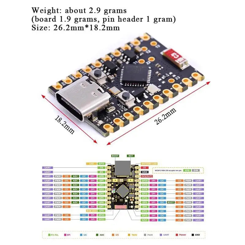 New ESP32-C6 SuperMini Development Board Microcontroller Programming Learning Controller Core Board Peaceful Pleasures Health and Wellness 1PC