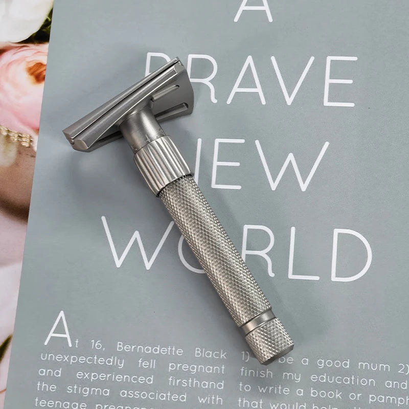 2026 Yaqi New Arrival！Matte Torqx Stainless Steel Slant Adjustable Safety Razor - Classic Shaving Tool for Precision Grooming Peaceful Pleasures Health and Wellness