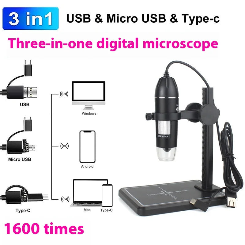 1000X Usb Digital Microscope for Maintenance and Inspection, Electronic Magnifying Glass for Video Tape Measurement Peaceful Pleasures Health and Wellness