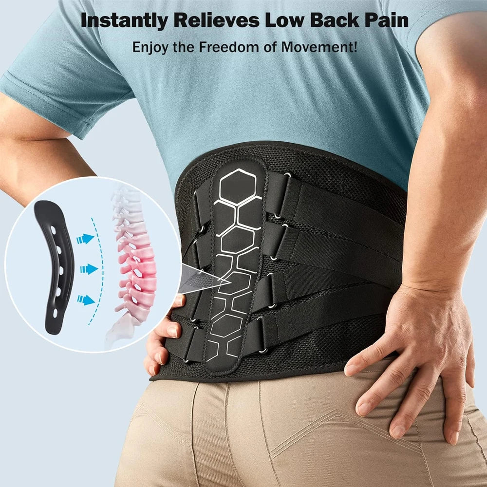 Back Brace for Lower Back Pain Women/Men,Back Support for Heavy Lifting with Ergonomic Lumbar Pad,Breathable Lumbar Support Belt Peaceful Pleasures Health and Wellness
