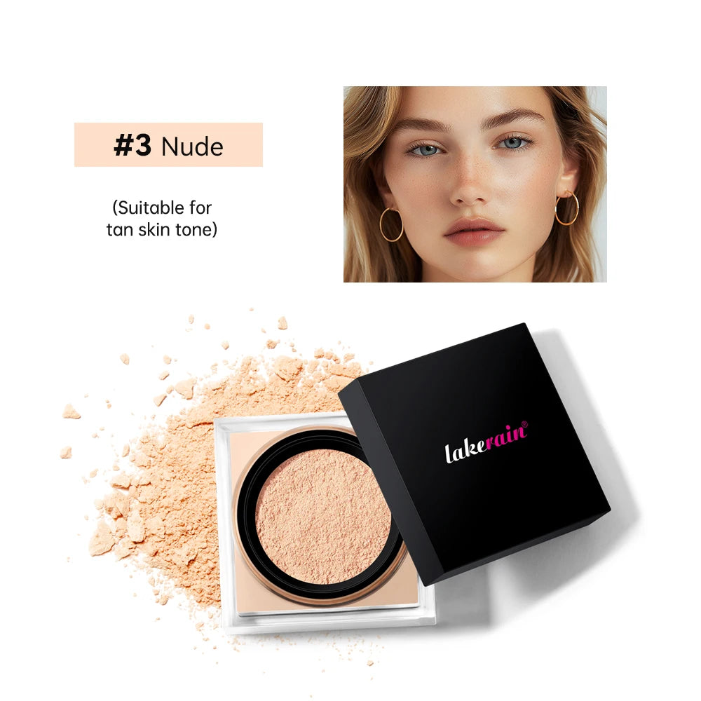 Waterproof Loose Baking&Setting Powder Long Lasting Oil Control Matte Setting Powder Natural Brightening Face Cosmetics Peaceful Pleasures Health and Wellness 3Nude