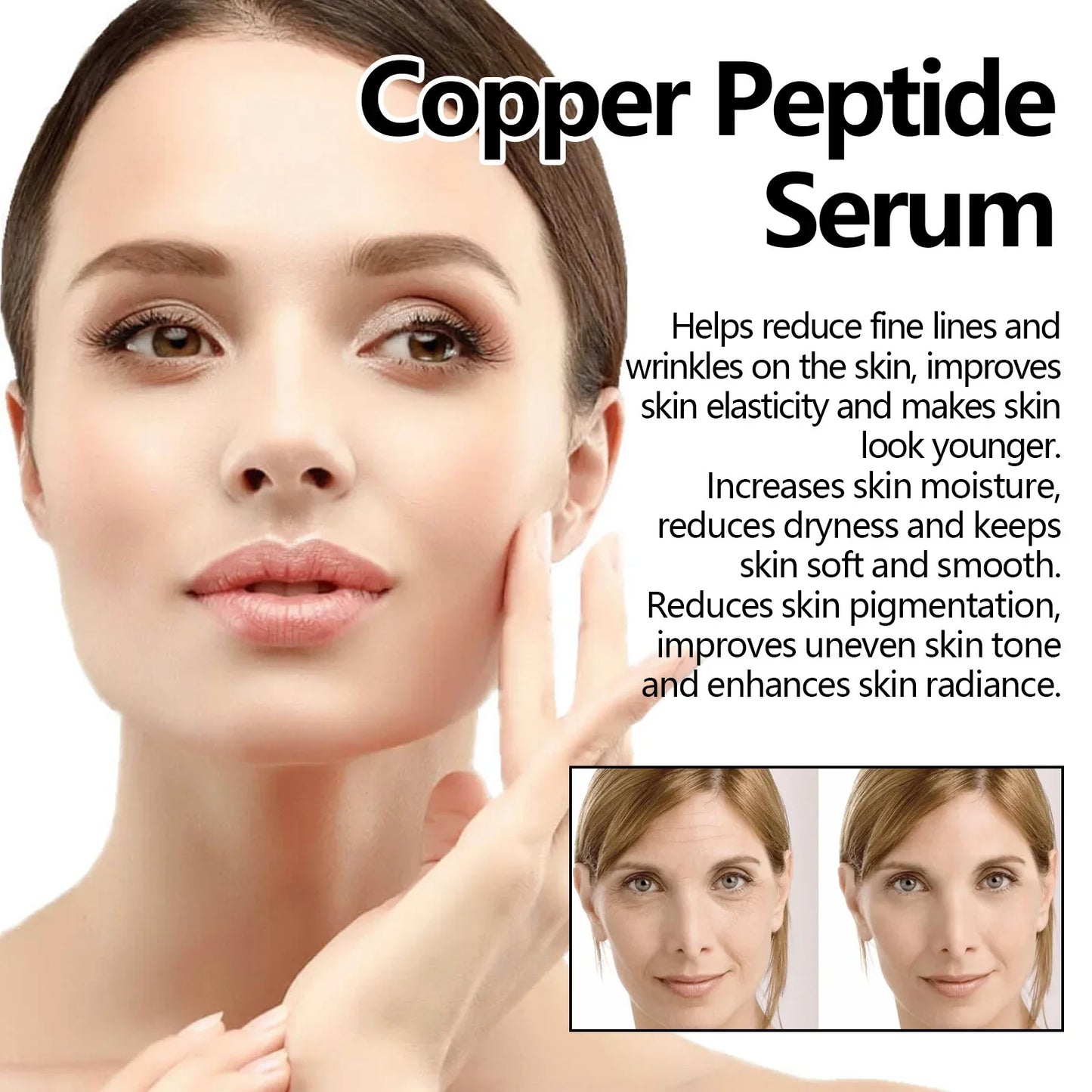 Eelhoe Copper Peptide Face Serum – Fine Lines & Repair 30ml