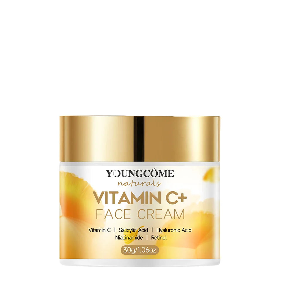 Vitamin C Face Cream Retinol Smooth Wrinkle Moisturizing Firming Hyaluronic Lightening Repairing Smooth Skincare Whitening Cream Peaceful Pleasures Health and Wellness 30g