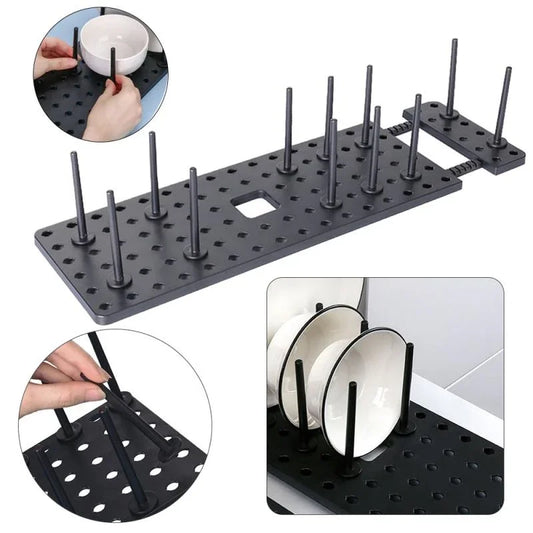 Adjustable Dish Drying Rack & Kitchen Sink Organizer Shelf Dish Drying Rack Peaceful Pleasures Health and Wellness