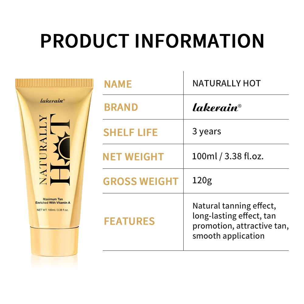 Hot Tanning Cream – Natural Bronzer, Long-Lasting Glow | 100ml