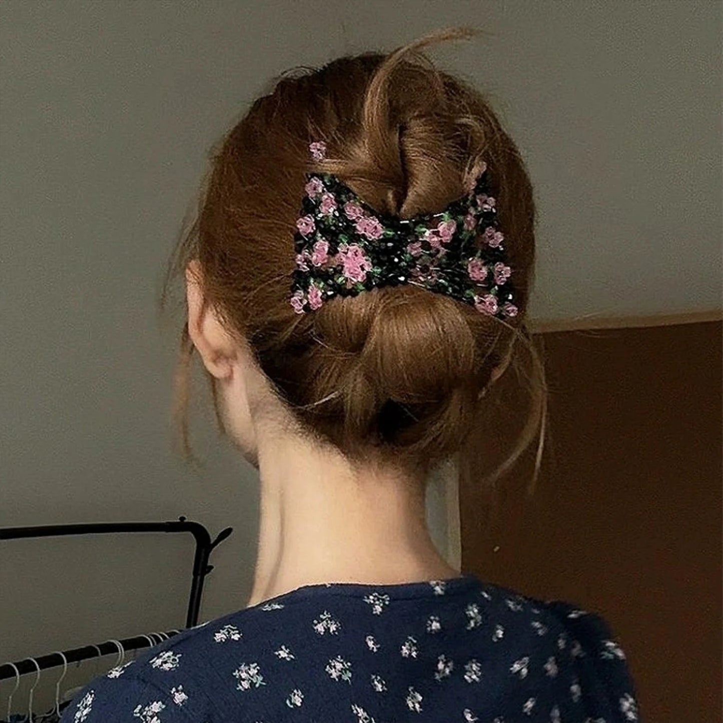 Women Magic Elastic Hair Comb 2 Row Magic Easy Stretching Hair Comb for Birthday Stage Party Hairstyle Peaceful Pleasures Health and Wellness