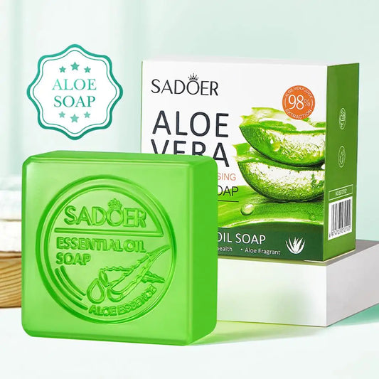 Aloe Vera Soap Bar for Face & Body – Handmade Exfoliating & Moisturizing Bar Soap Peaceful Pleasures Health and Wellness