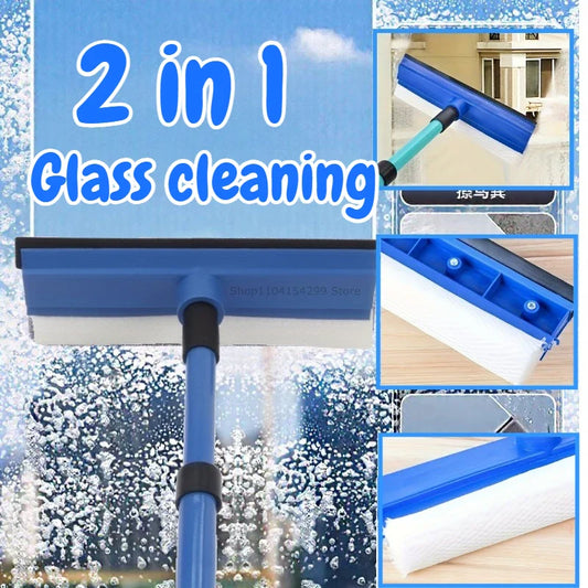 2-in-1 Telescopic Window Squeegee & Sponge Cleaner Mop Window Squeegee Mop Oasis Select