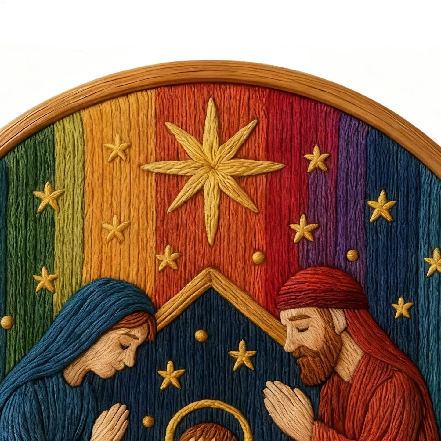 Nativity Christmas Embroidery Kit for Beginners | Holiday Craft