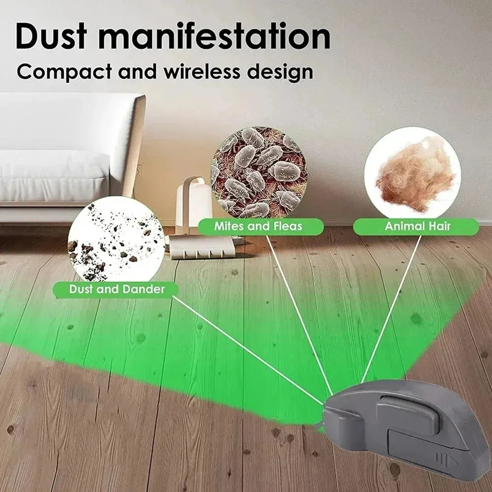 HOMEFISH Vacuum Cleaner Dust Display LED Lamp Detect Microscopic Dust Invisible Pet Hair Vacuum Cleaner Accessories(No Battery) Peaceful Pleasures Health and Wellness