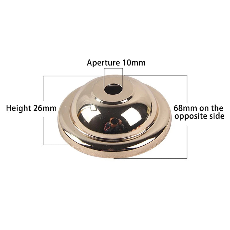 5Pcs 10mm Ceiling Lamp Wall Lamp Table Lamp Pendant Lamp Small Ceiling Cover Convex Cover DIY Decorative Cover Middle Hole Peaceful Pleasures Health and Wellness Gold