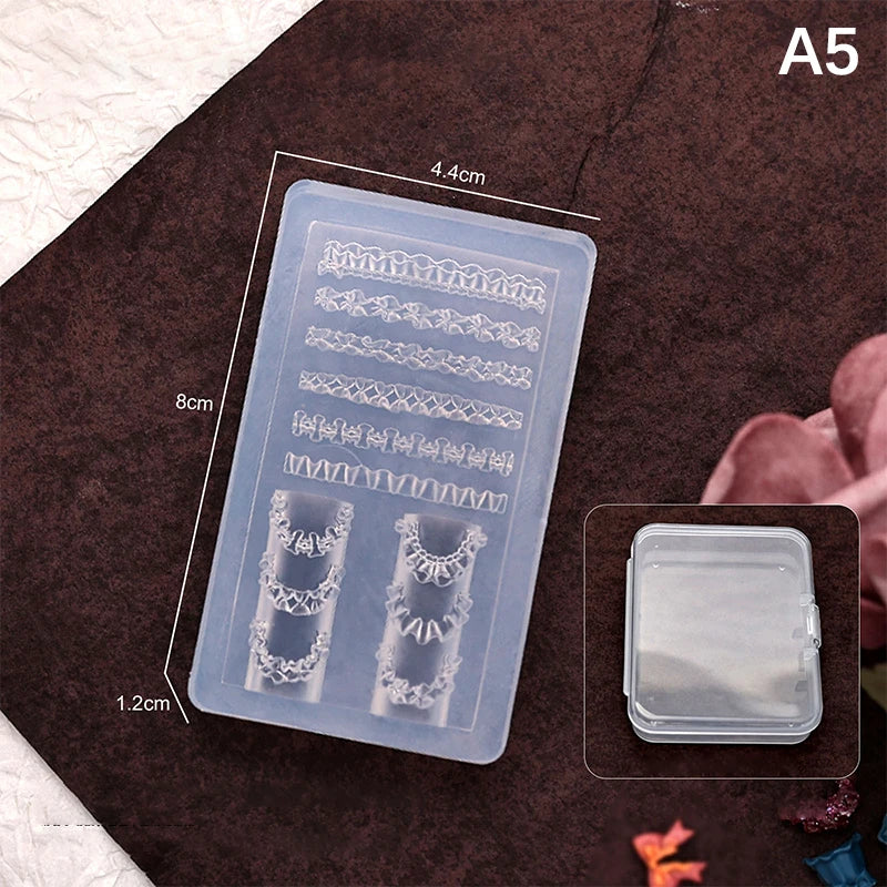3D Silicone Relief Mold Butterfly Flower Design Nails Diy Design Nail Art Decorations Silicone Nail Mold Nail Accessories Peaceful Pleasures Health and Wellness A5