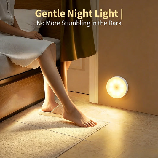PIR Motion Sensor LED Night Light | USB Rechargeable Closet Lamp Motion Sensor Night Light Oasis Select