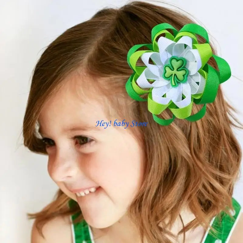 St. Patrick's Day Baby Hair Bows – Irish Festival Clips for Girls