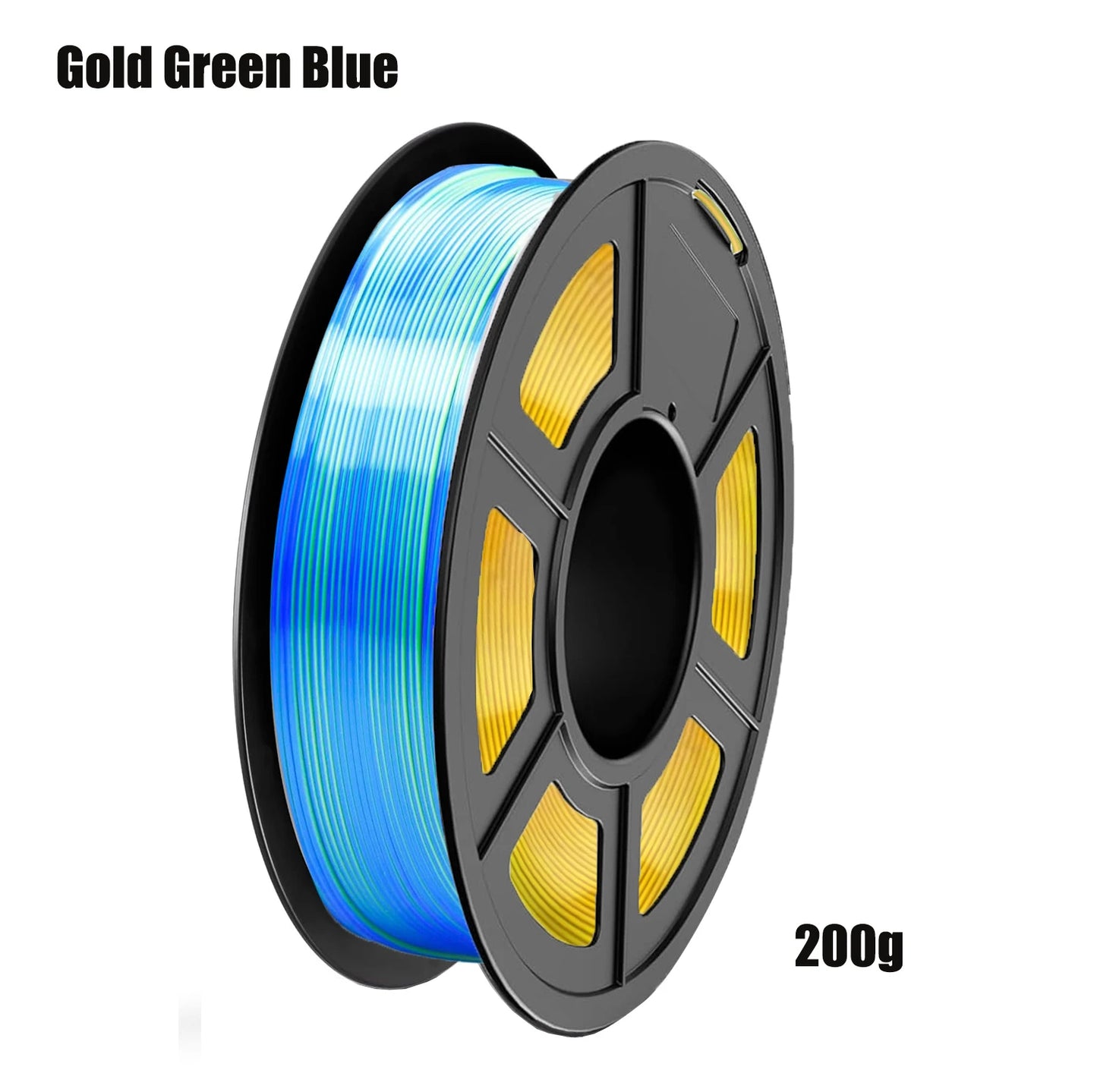 DINGSUN 4-Color Silk PLA+ Filament Bundle 1.75mm Shiny Finish