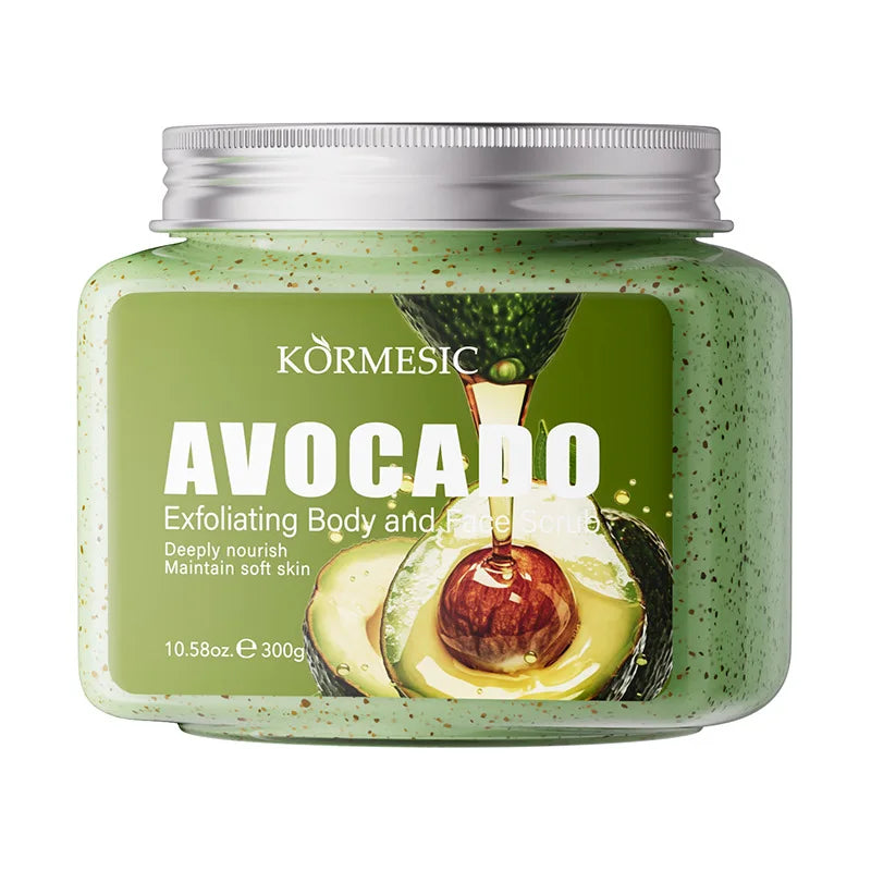 Avocado Facial Scrub Body Cream – Exfoliating Moisturizer