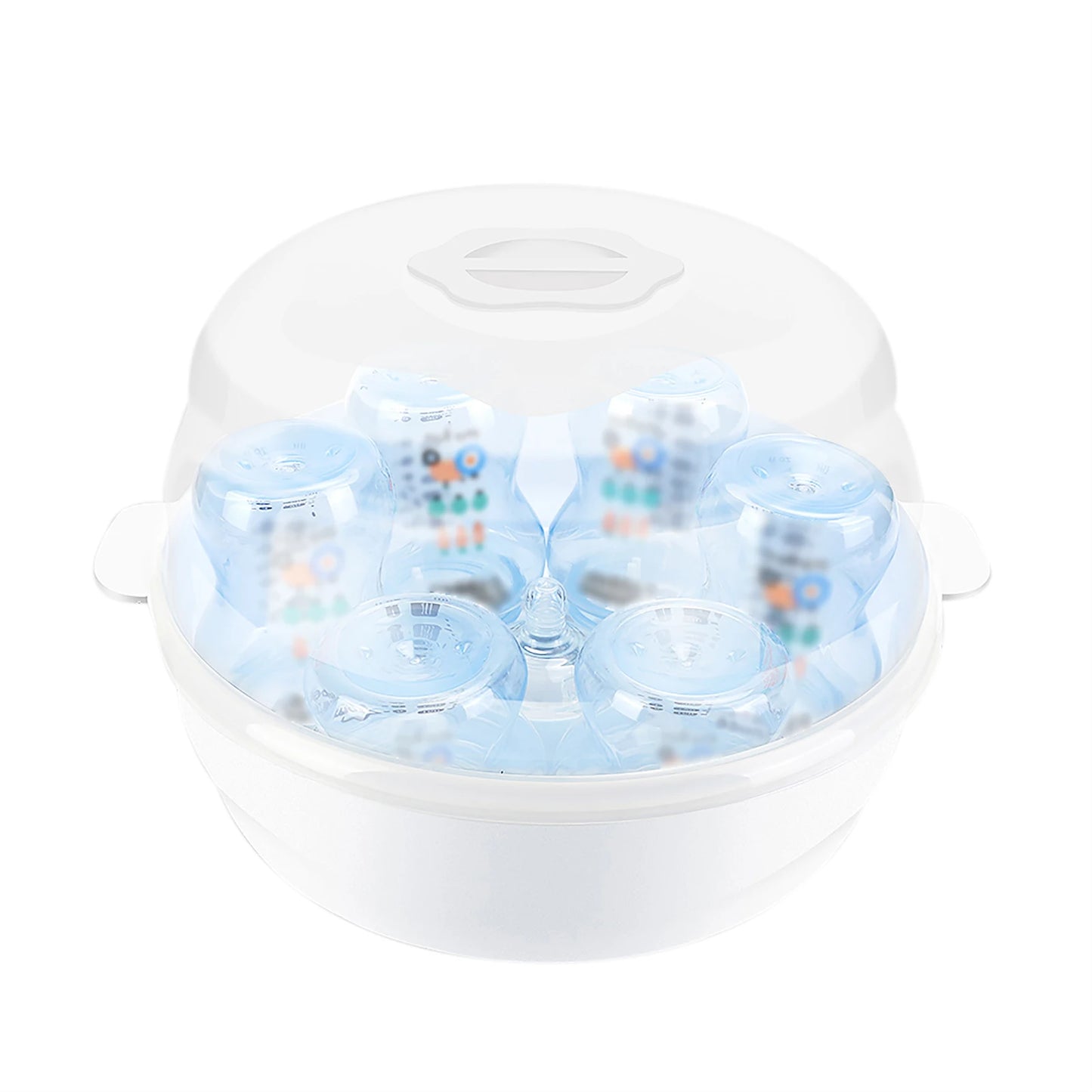 6 Baby Bottles Pacifiers Cups Disinfect 2-6 Minutes Microwave Bottle