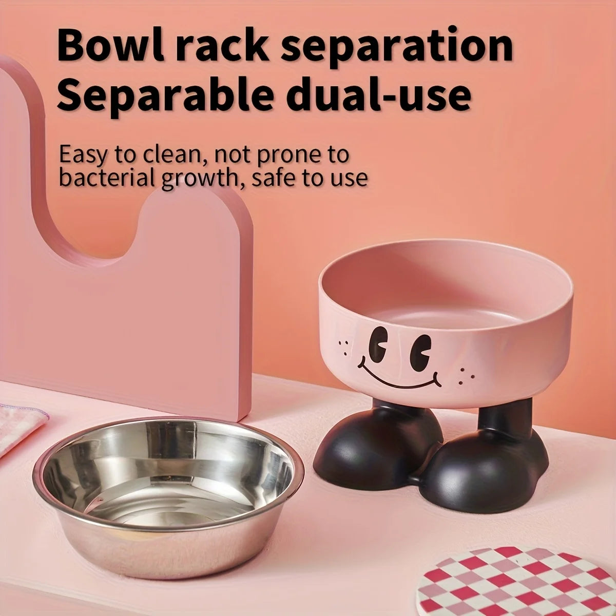 Elevated Dog Cat Bowl Stainless steel Food Water Bowls Raised No Spill Pet Feeder bowl for Puppy Small Medium Large Dogs Cats Peaceful Pleasures Health and Wellness