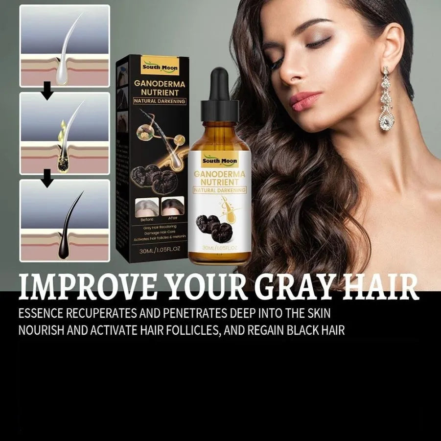 White To Black Hair Oil for Repairing From White To Black Nourishing Moisturizing Scalp Herbal Lotion Liquid Repair Hair Care Peaceful Pleasures Health and Wellness