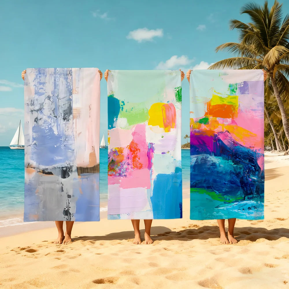 Quick-Dry Cushion Pattern Beach Towel | Soft, Lightweight Quick-Dry Beach Towel Peaceful Pleasures Health and Wellness