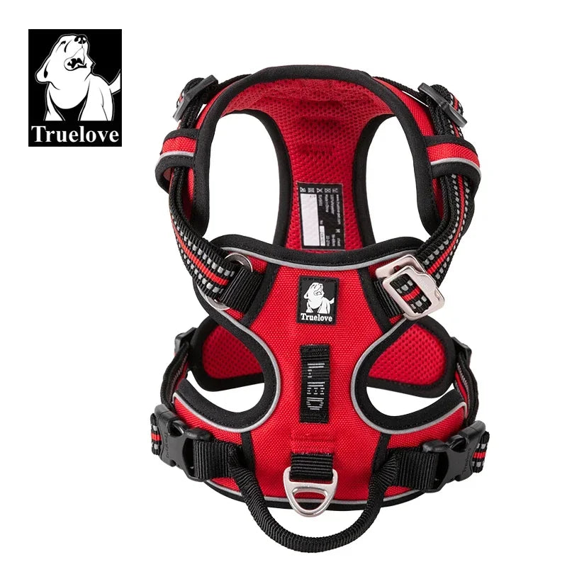 Truelove Pet Reflective Nylon Dog Harness No Pull Adjustable Medium Large Naughty Dog Vest Safety Vehicular Lead Walking Running Peaceful Pleasures Health and Wellness