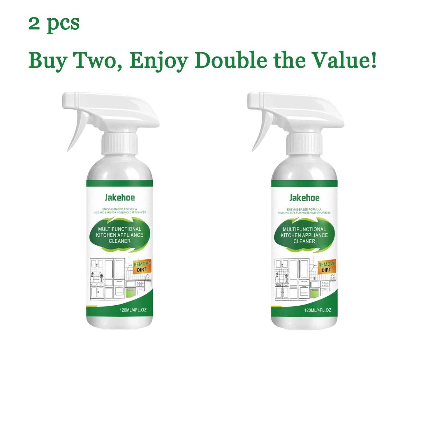 JAKEHOE 120ml Heavy Duty Kitchen Degreaser Multipurpose Cleaner