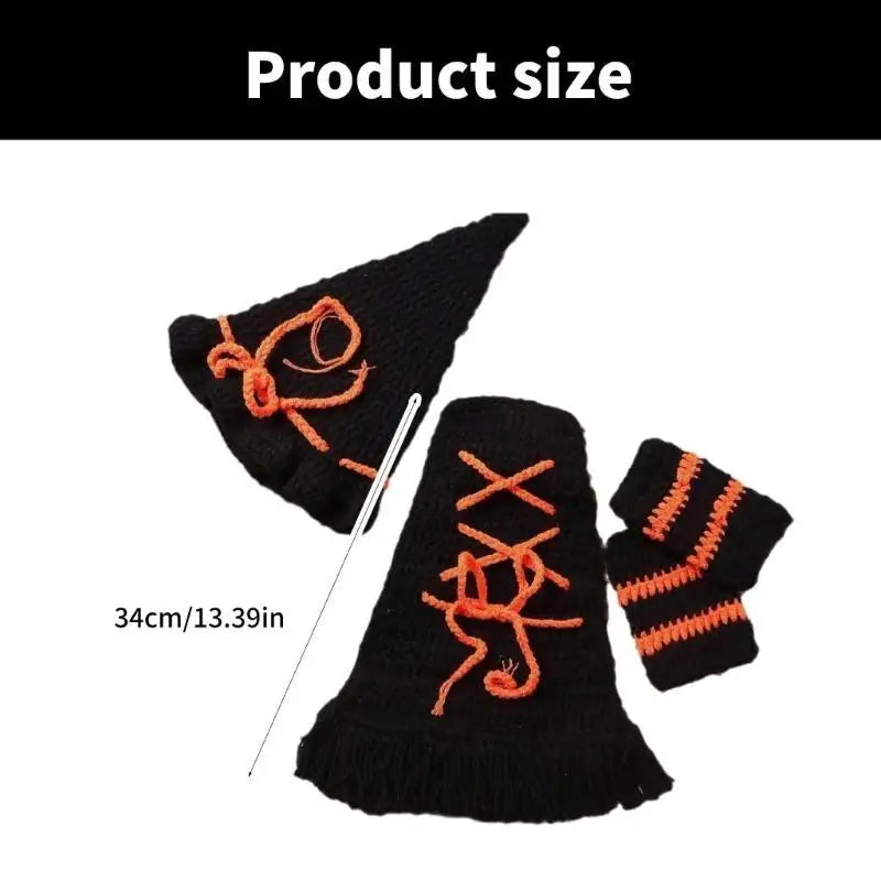 Newborn Witch Halloween Costume & Photo Prop Set | 0–1 Month