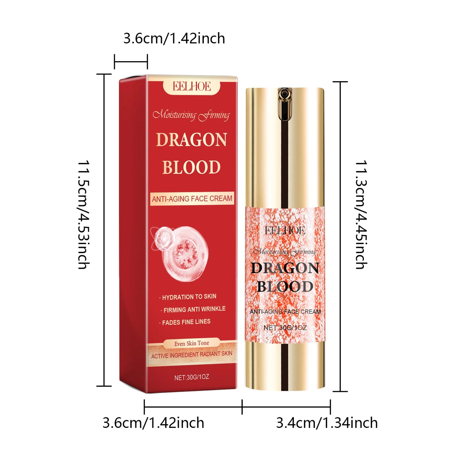 Dragon's Blood Anti-Aging Skincare Set – Serum & Creams Peaceful Pleasures Health and Wellness Cream 30g boxed